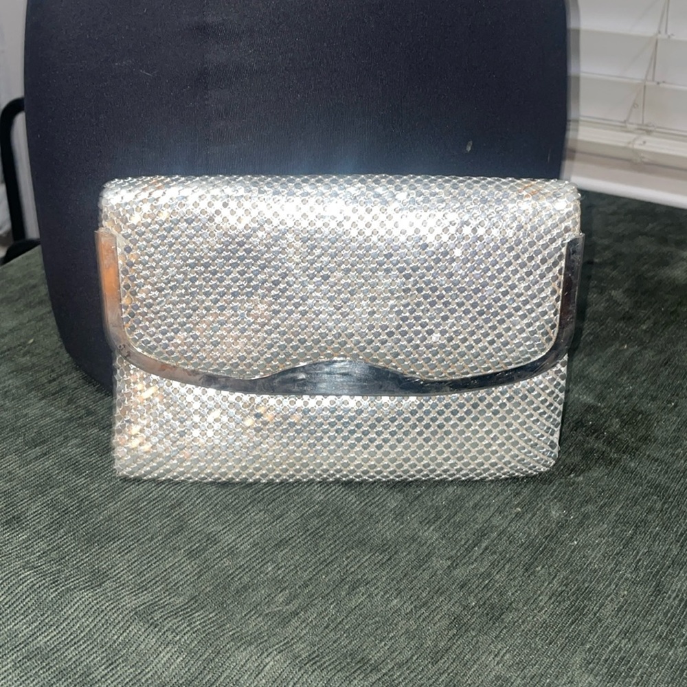 Vintage silver sequin clutch